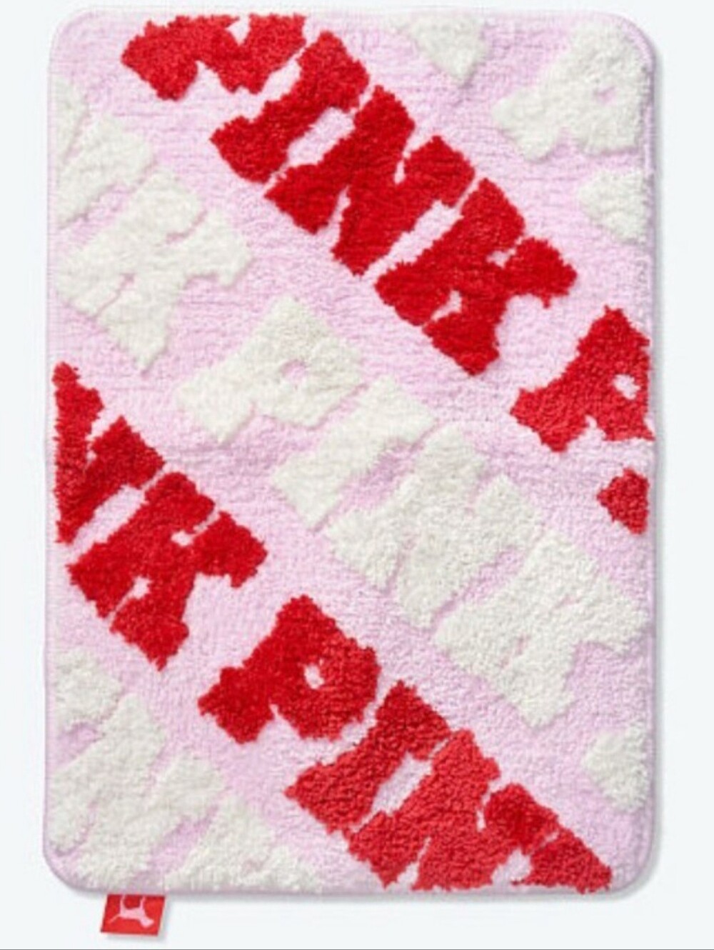 Retired VS PINK Plush Colorblock Bath Rug 17x25in - New!